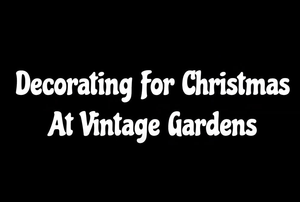 Decorating for Christmas at Vintage Gardens